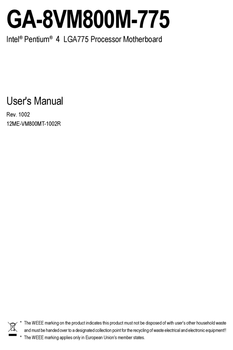 Gigabyte GA-8VM800M-775 User manual