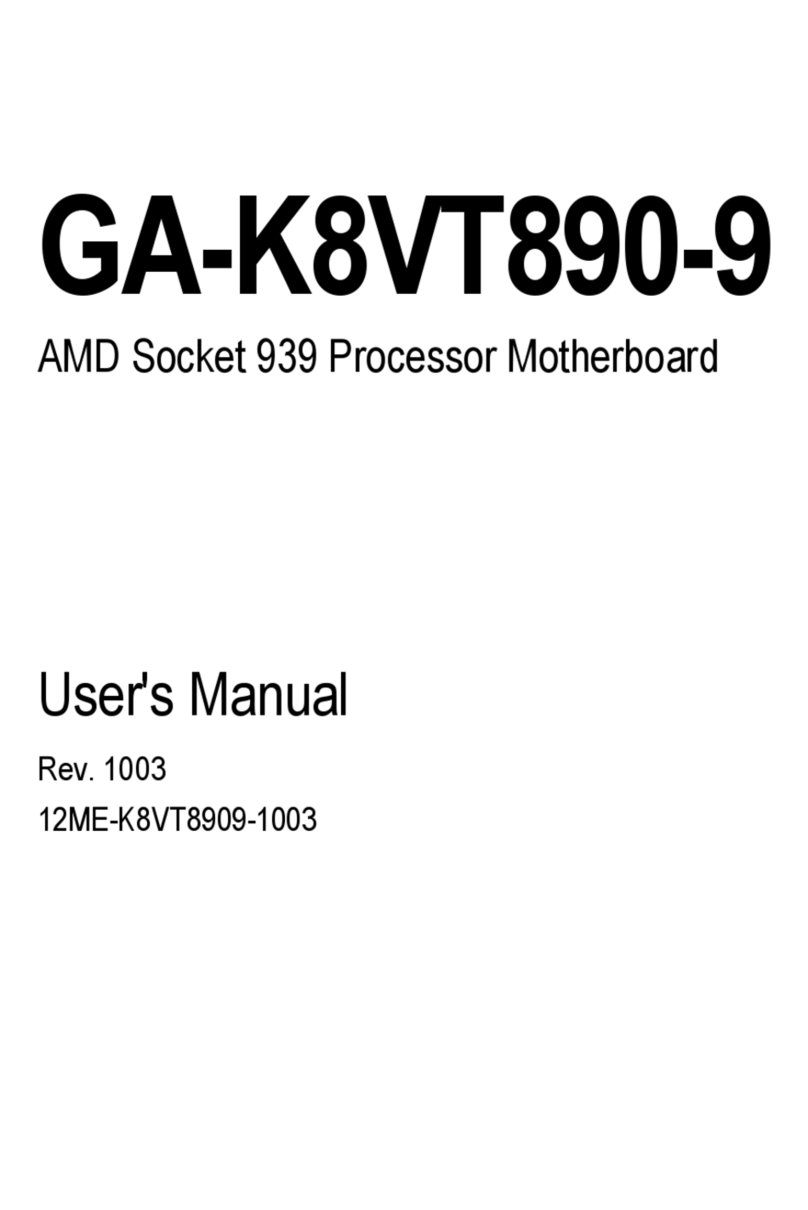 Gigabyte GA-K8VT890-9 user manual