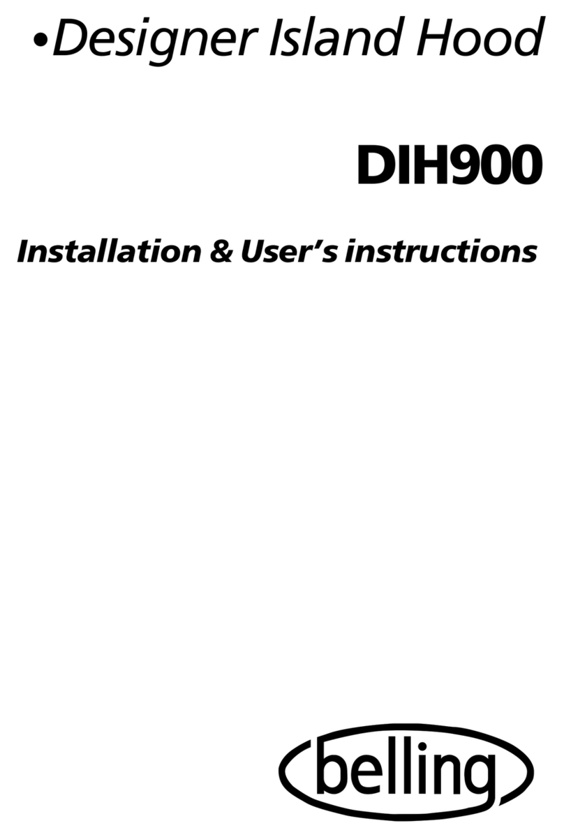 Belling DIH900 Installation & user's instructions