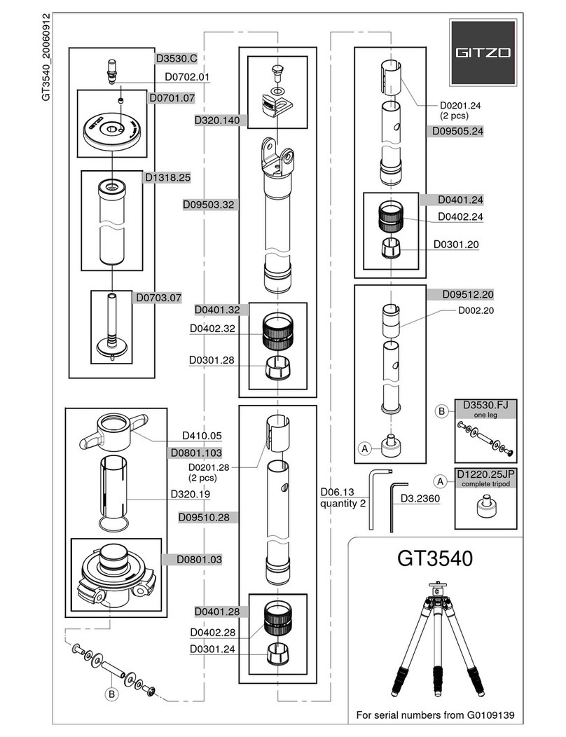 Gitzo GT3540 User manual