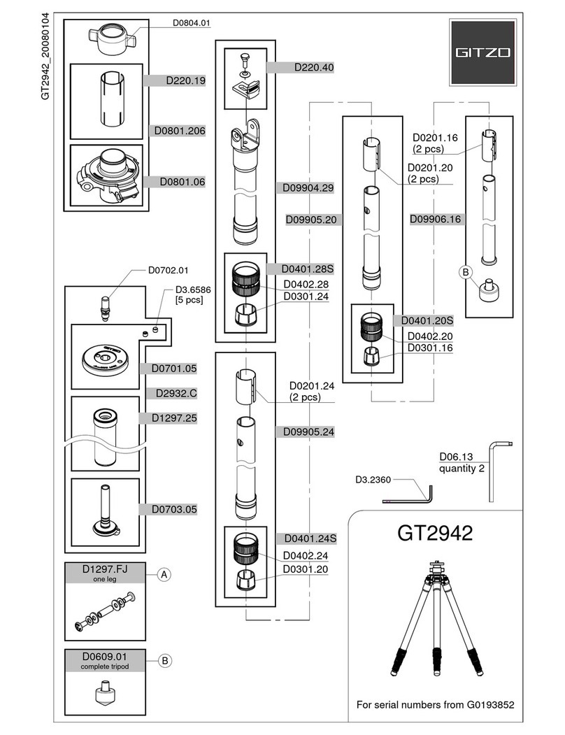 Gitzo GT2942 User manual Gitzo GT2942 User manual