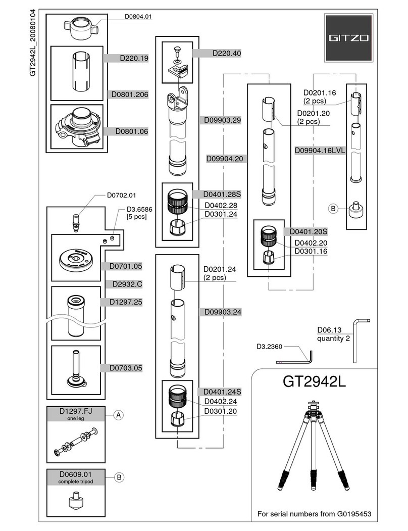 Gitzo GT2942L parts list