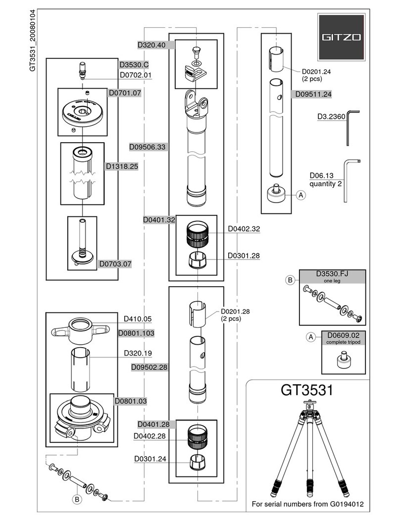 Gitzo GT3531 parts list