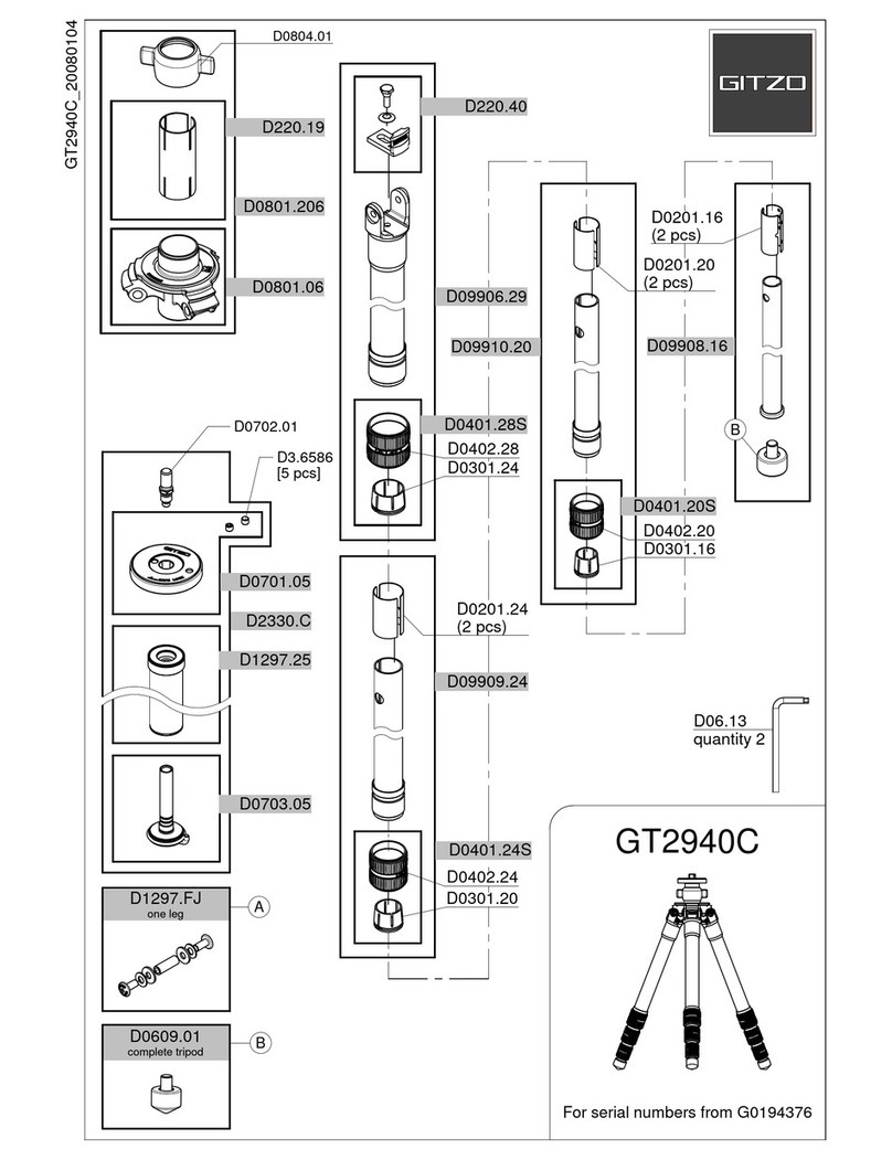 Gitzo GT2940C User manual Gitzo GT2940C User manual