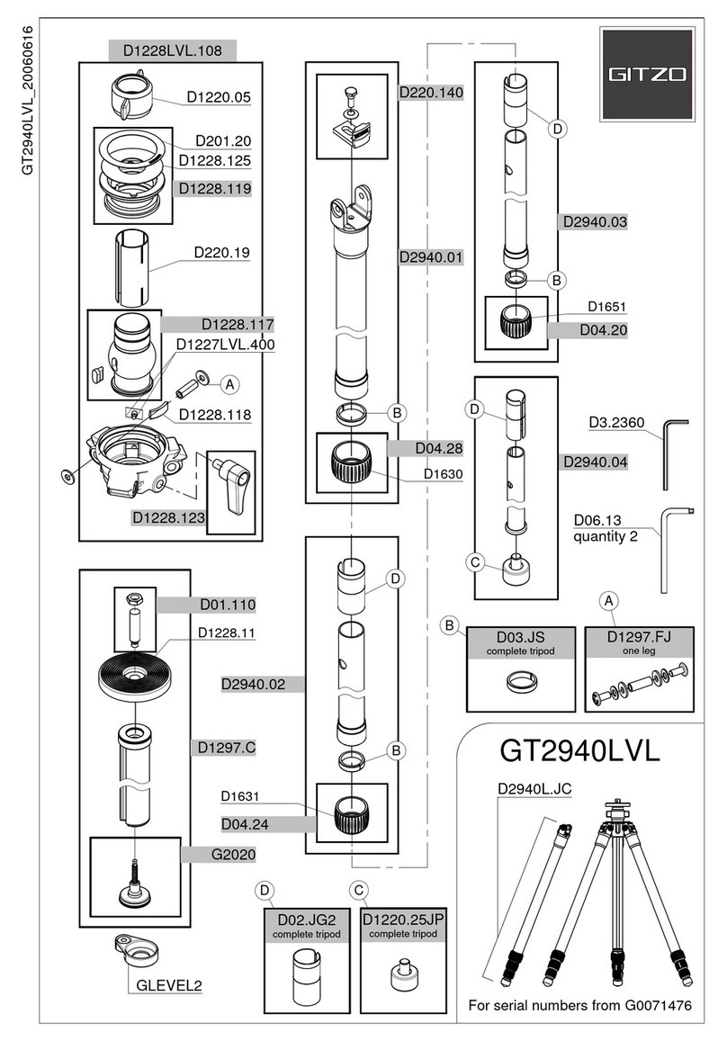 Gitzo GT2940LVL parts list