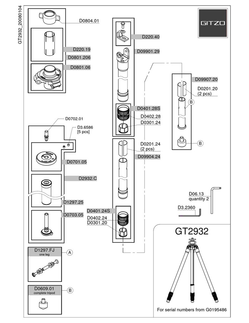 Gitzo GT2932 User manual Gitzo GT2932 User manual