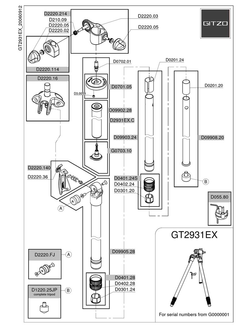 Gitzo GT2931EX parts list
