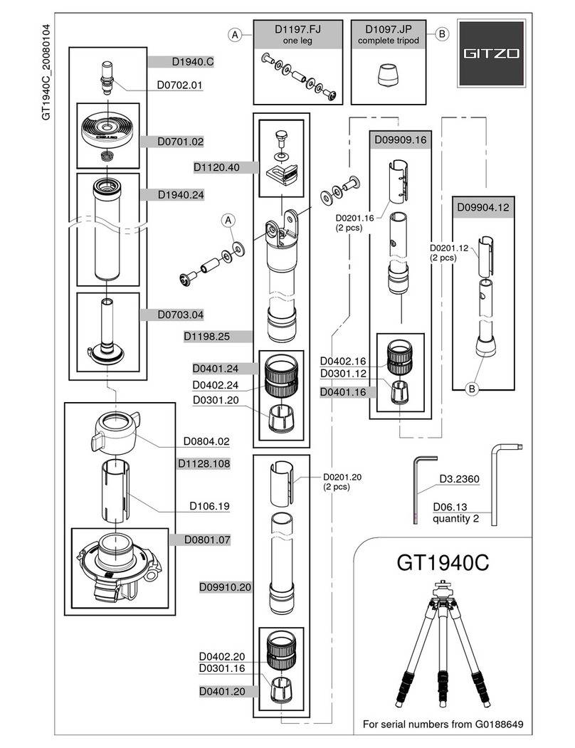 Gitzo GT1940C parts list