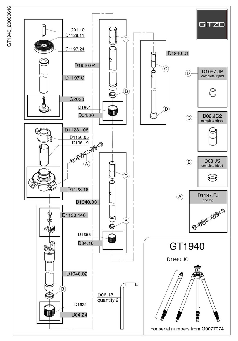 Gitzo GT1940 User manual Gitzo GT1940 User manual