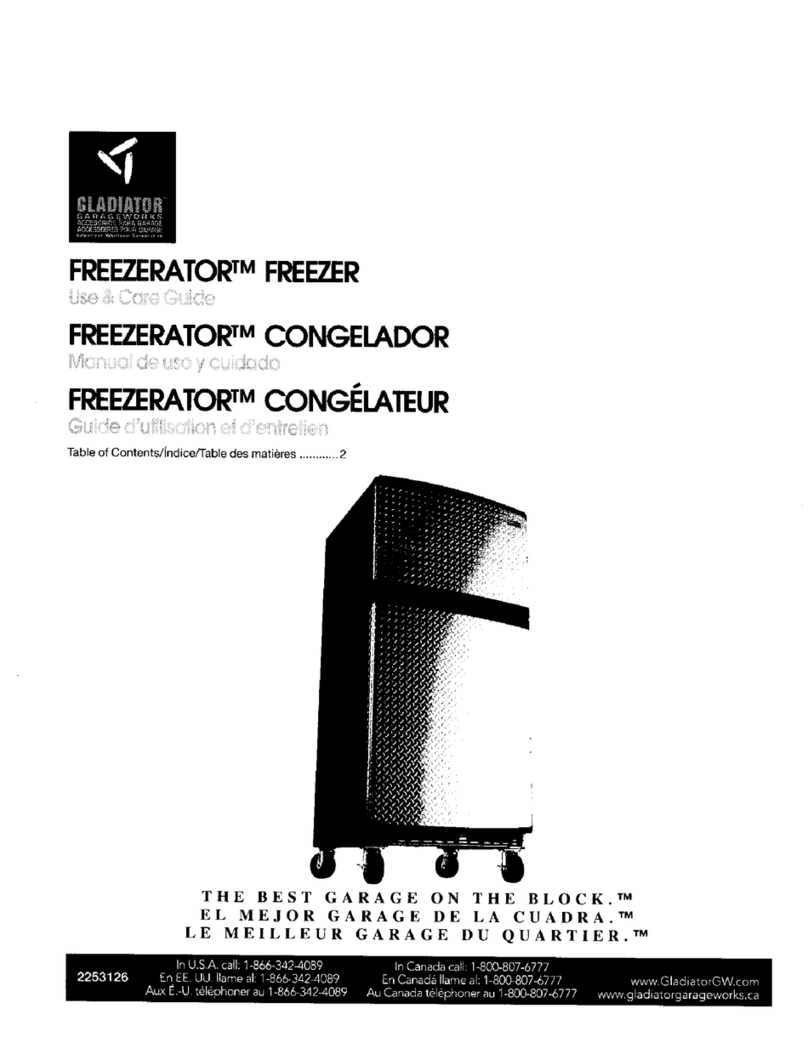 Gladiator Freezer user manual