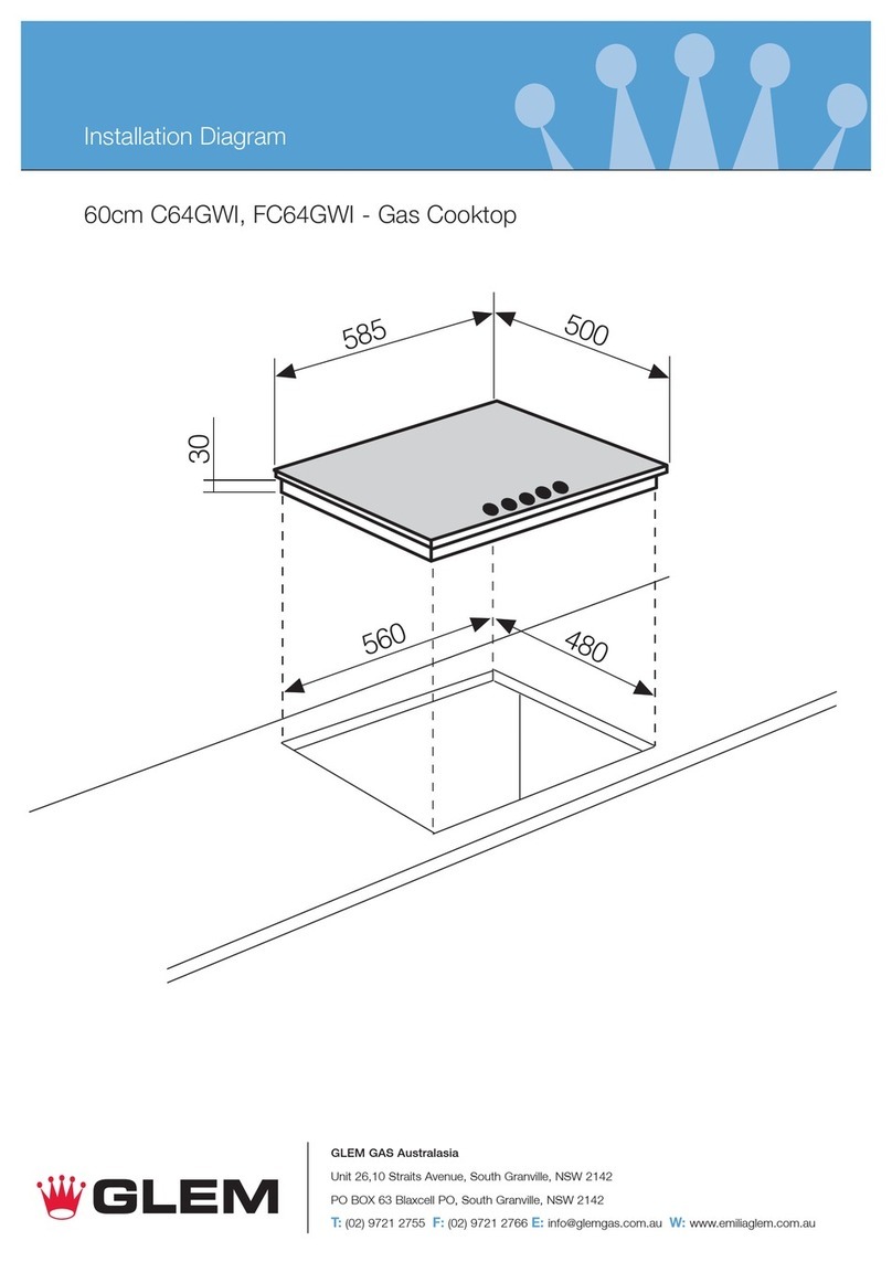 Glem FC64GWI Installation diagram