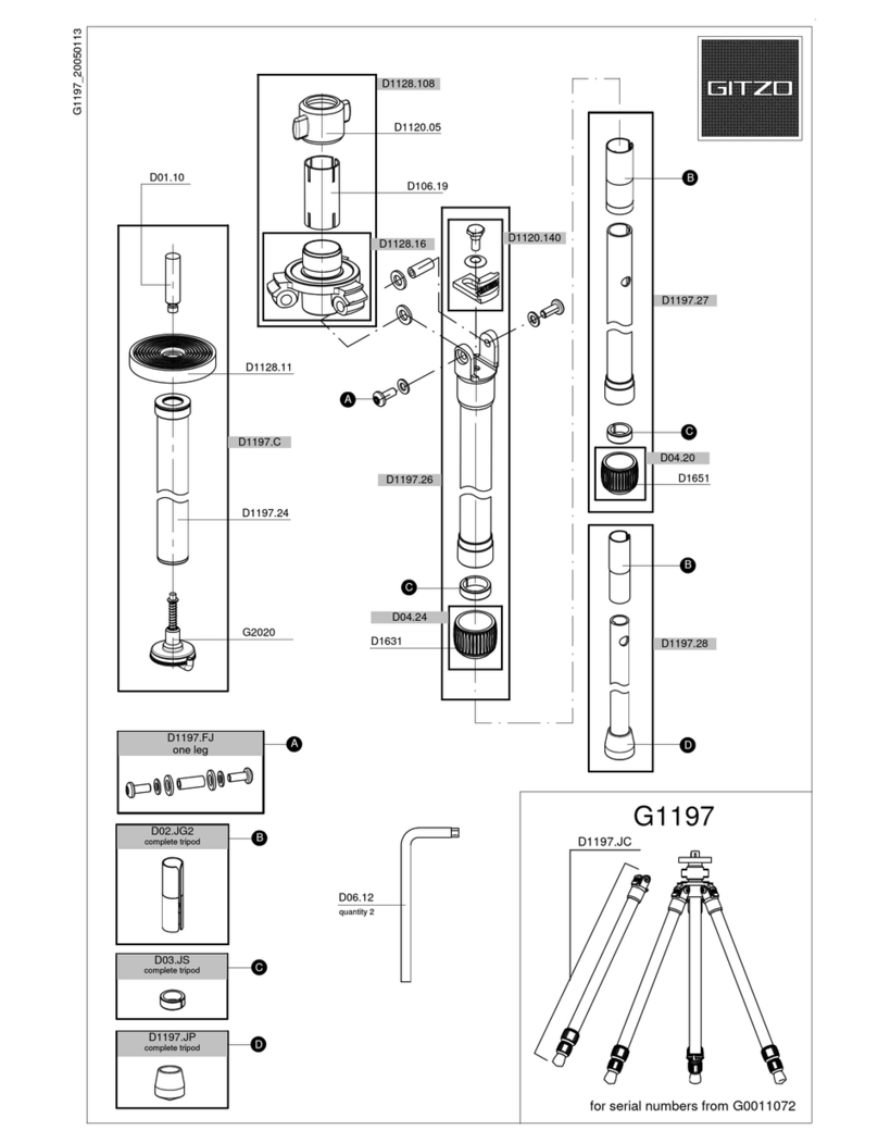 Gitzo Sport Basalt Performance G1197  G1197 G1197 User manual