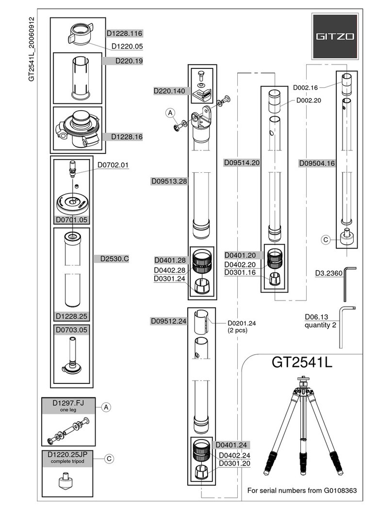 Gitzo Series 2 Mountaineer GT2541L parts list