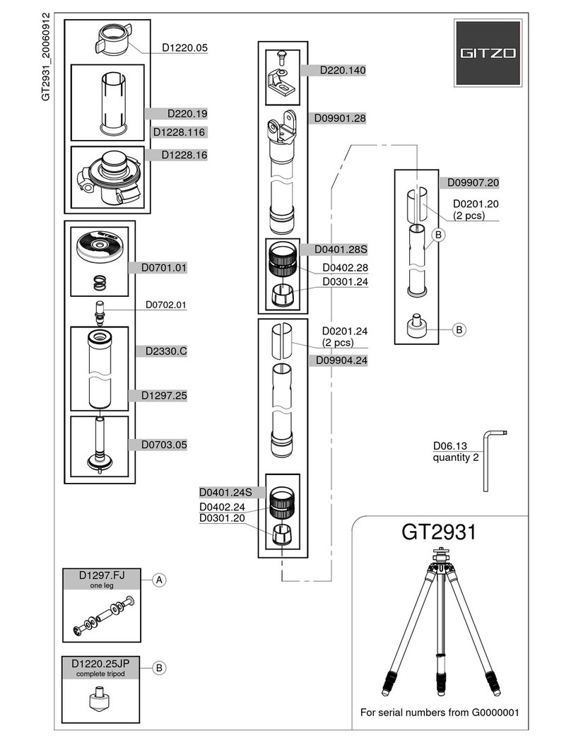 Gitzo Series 2 Basalt GT2931 User manual