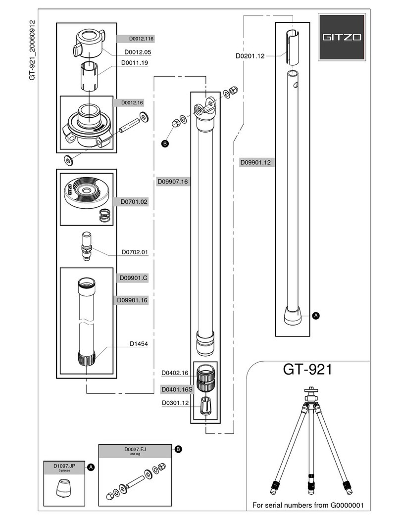 Gitzo Series 0 Basalt GT-921 User manual Gitzo Series 0 Basalt GT-921 User manual