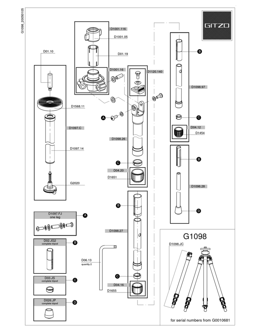 Gitzo Series 0 Basalt G1098 User manual Gitzo Series 0 Basalt G1098 User manual