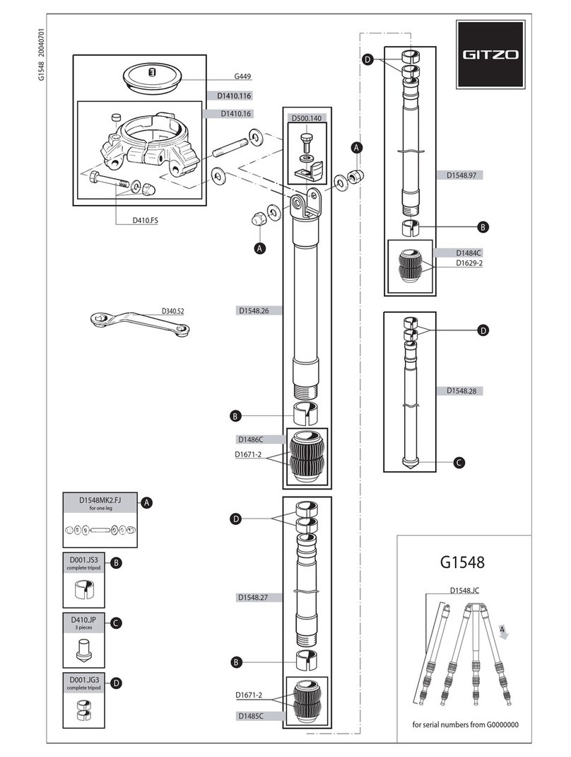 Gitzo Mountaineer Mk2 Series 5 G1548 G1548 G1548 User manual Gitzo Mountaineer Mk2 Series 5 G1548 G1548 G1548 User manual