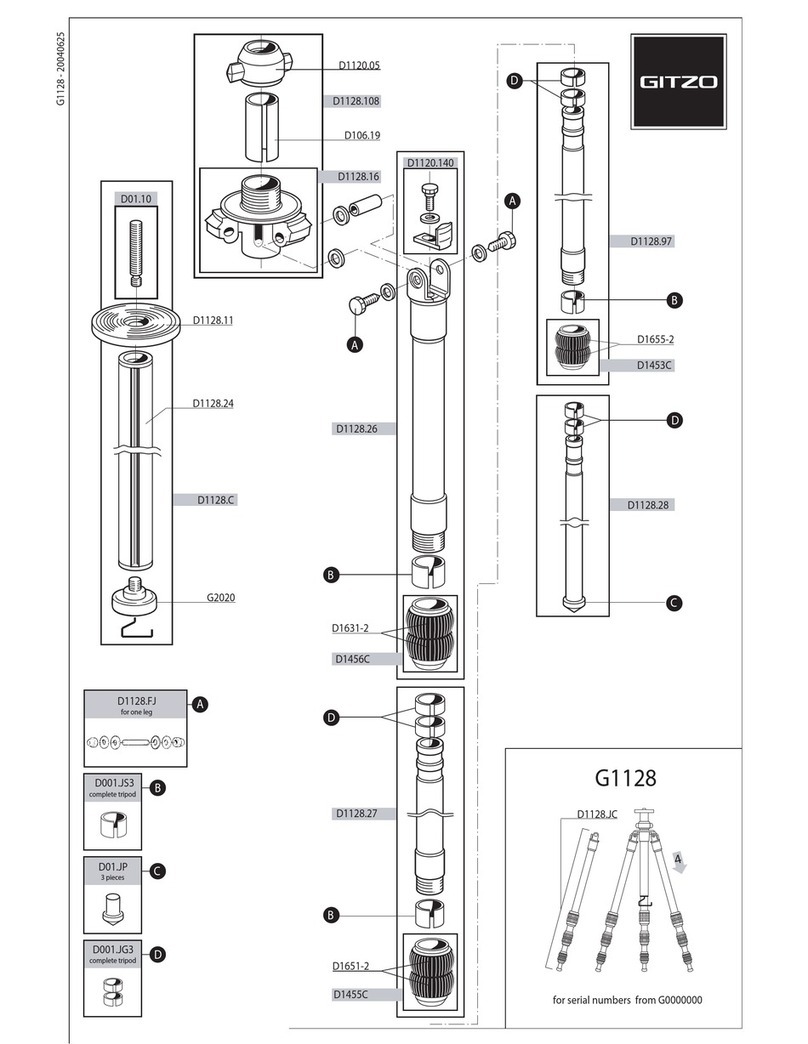 Gitzo Mountaineer Mk2 Series 1 G1128 G1128 G1128 User manual Gitzo Mountaineer Mk2 Series 1 G1128 G1128 G1128 User manual