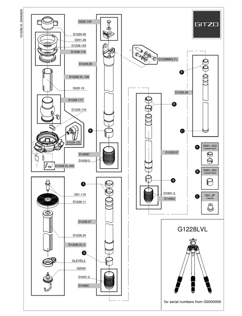Gitzo Leveling  G1228LVL G1228LVL parts list