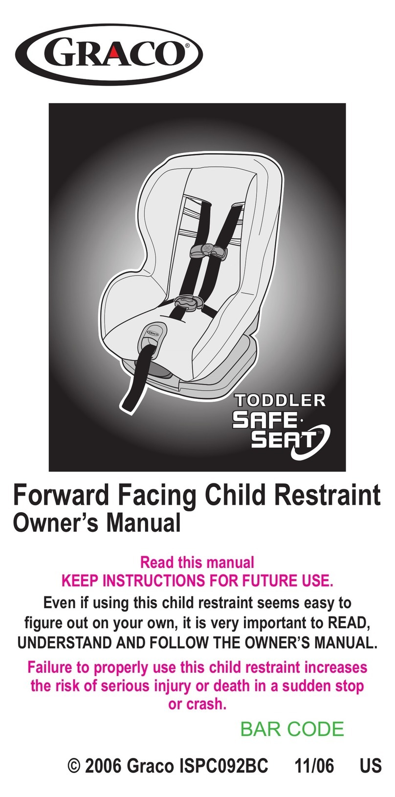 Graco Forward Facing Child Restraint User manual
