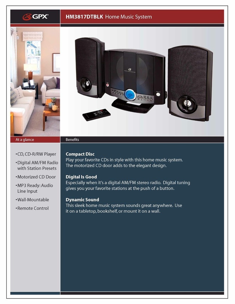GPX HM3817DTBLK User manual