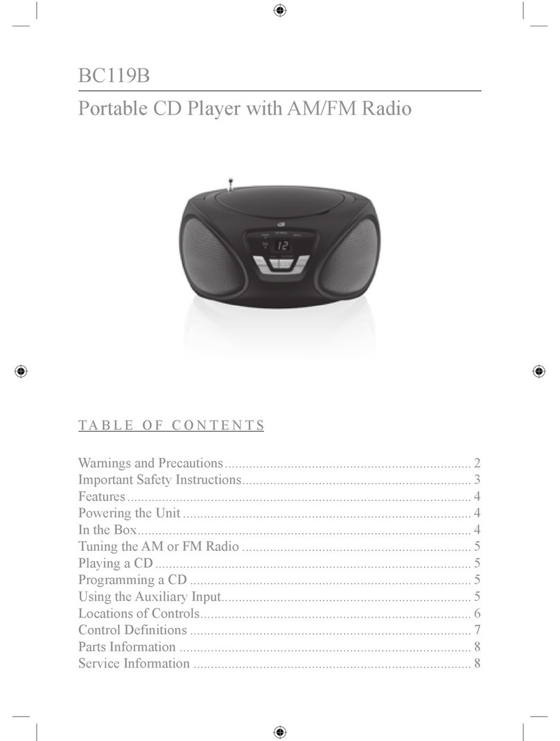 GPX BC119B User manual