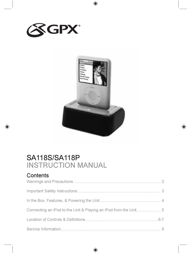 GPX SA118P instruction manual