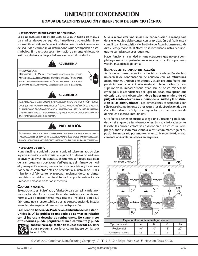 Goodman IO-GSH14-SP Instruction Manual