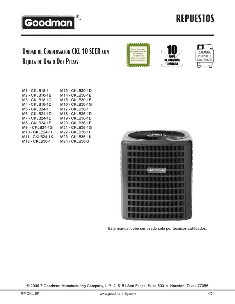 Goodman CKLB18-1 User manual