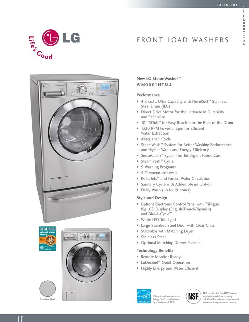LG Steam Washer WM0001HTMA User manual