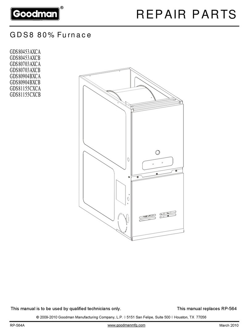 Goodman GDS80453AXCA Use and care manual