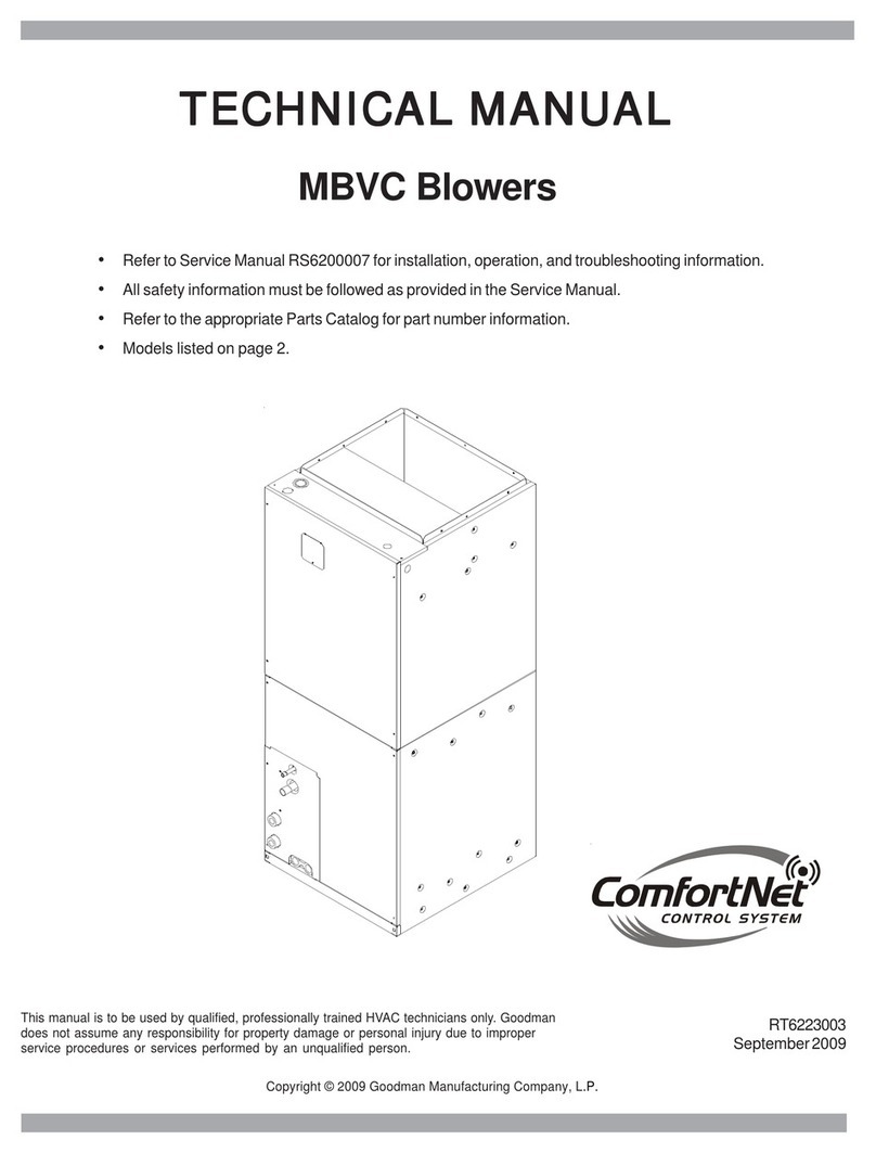 Goodman MBVC RT6223003 Technical manual