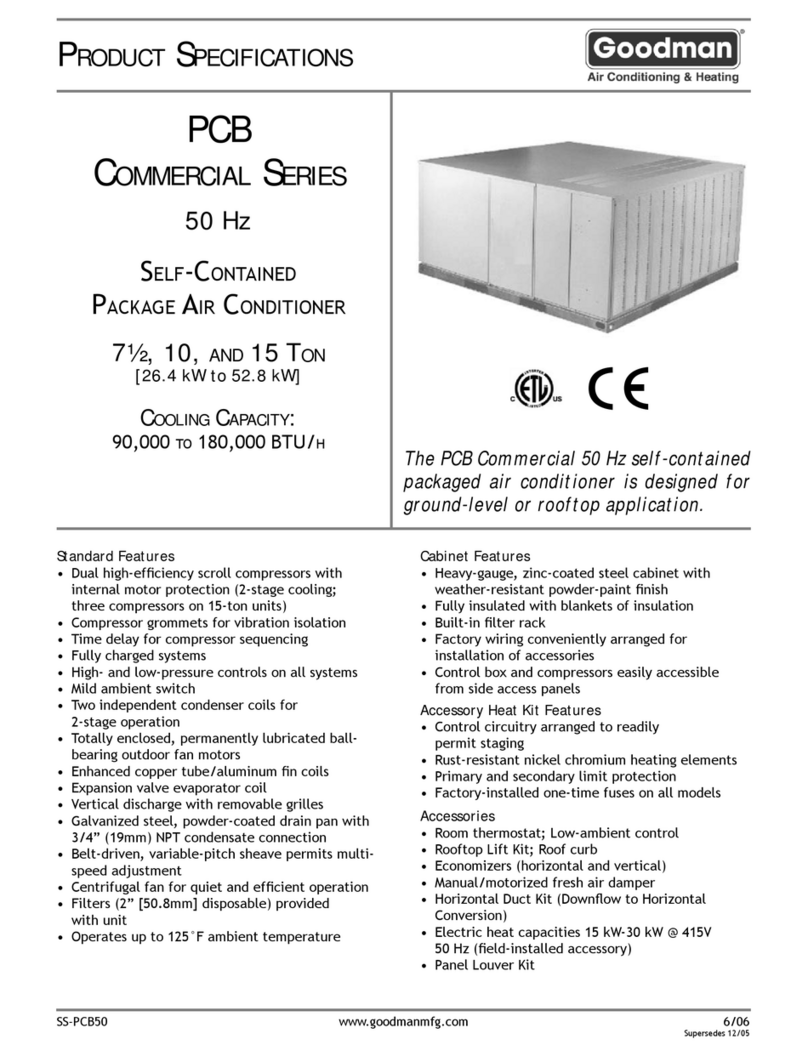 Goodman SS-PCB50 Installation instructions Goodman SS-PCB50 Installation instructions