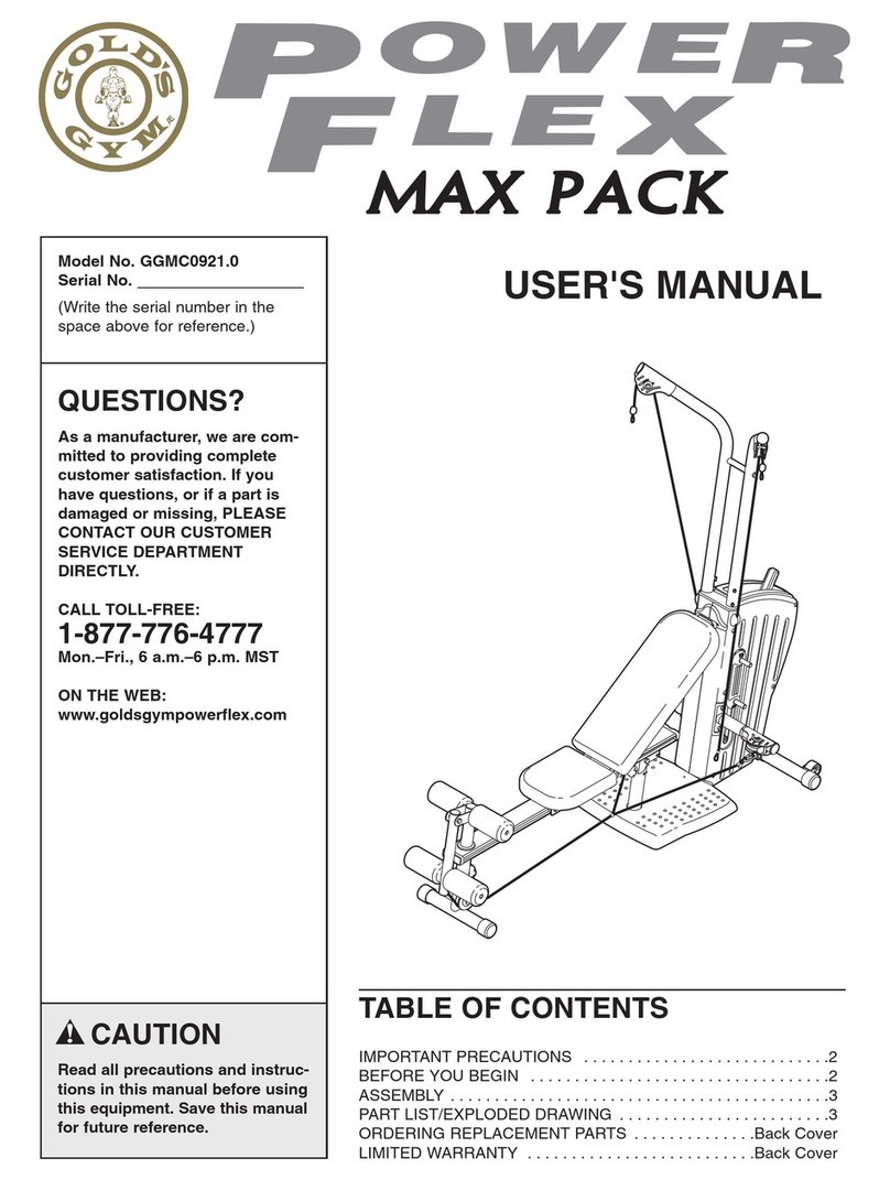 Gold's Gym GGMC0921.0 user manual