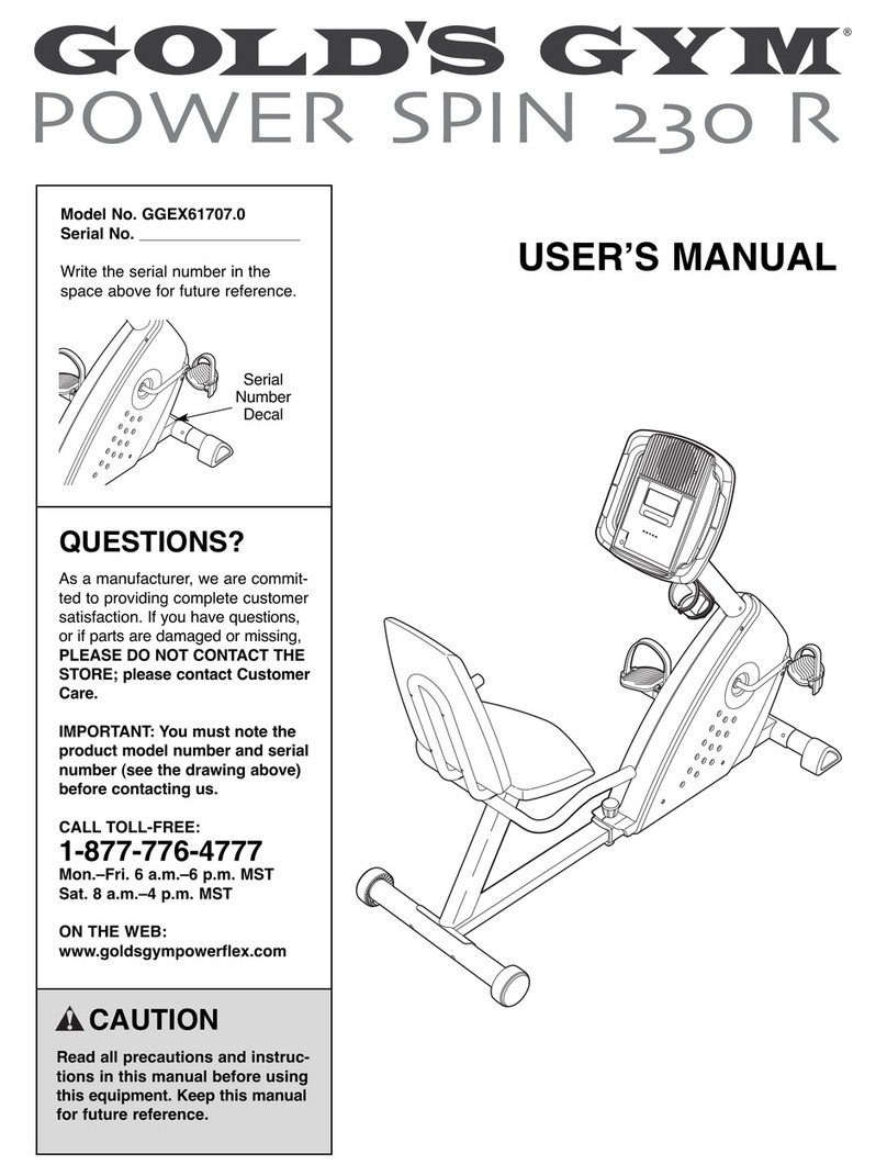 Gold's Gym GGEX61707.0 User manual
