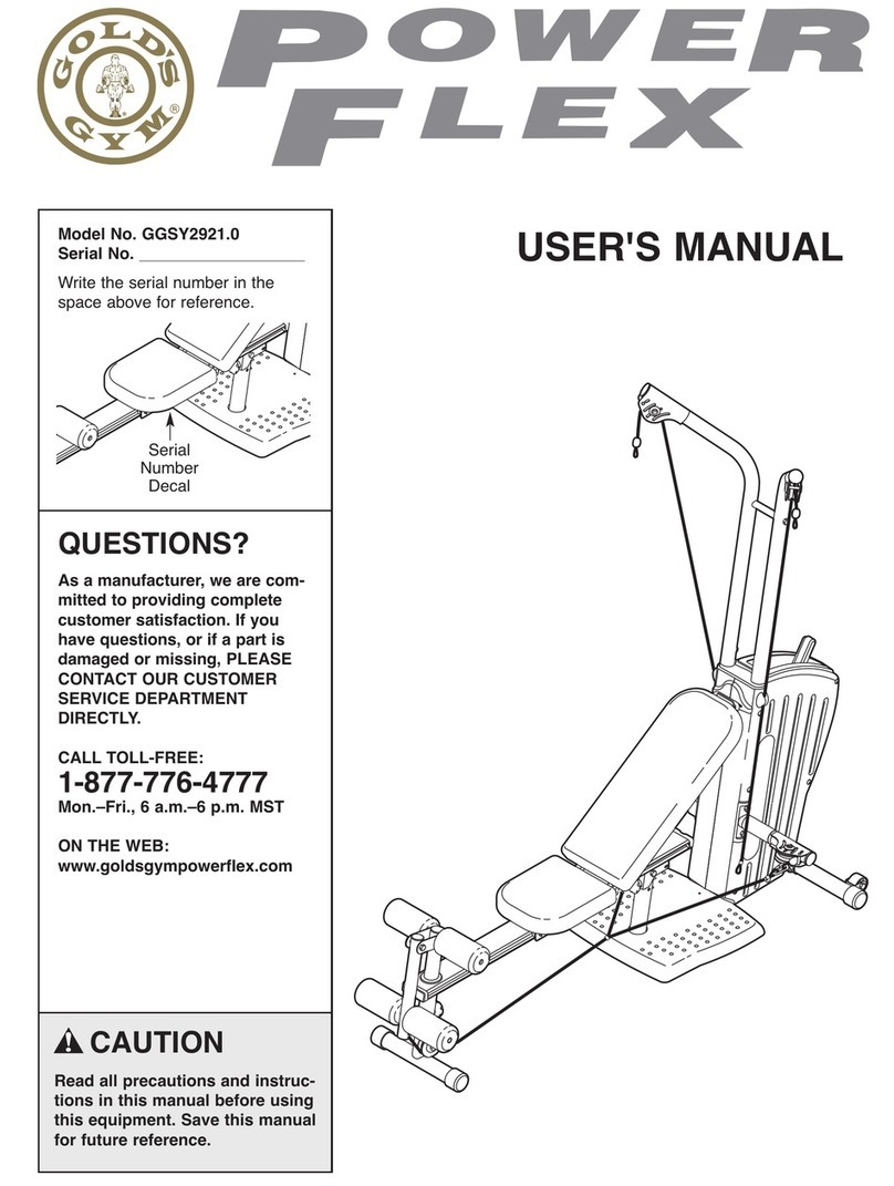 Gold's Gym GGSY2921.0 User manual