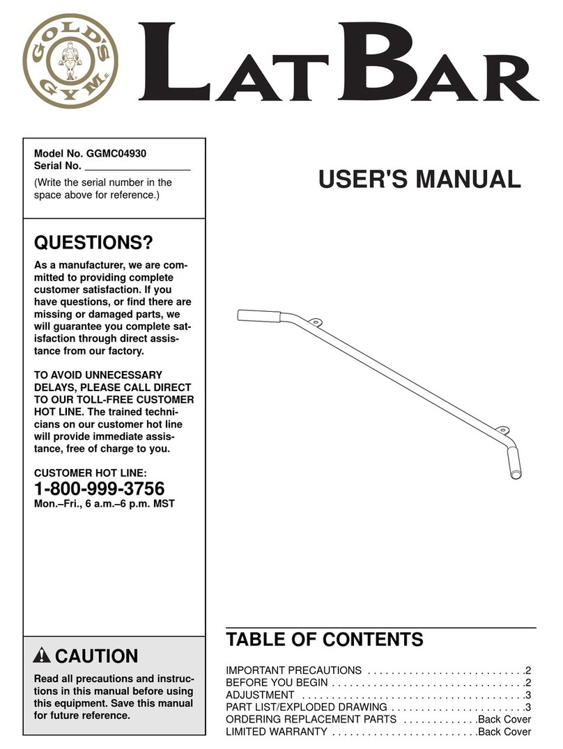 Gold's Gym GGMC04930 user manual