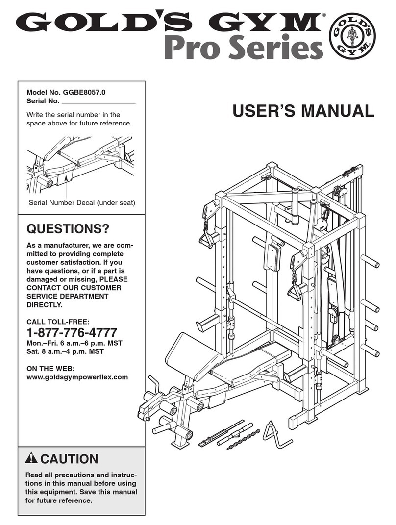 Gold's Gym GGBE8057.0 User manual