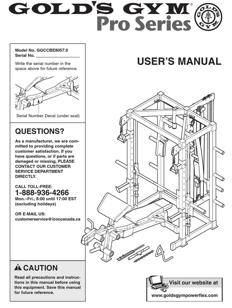 Gold's Gym GGCCBE8057.0 user manual