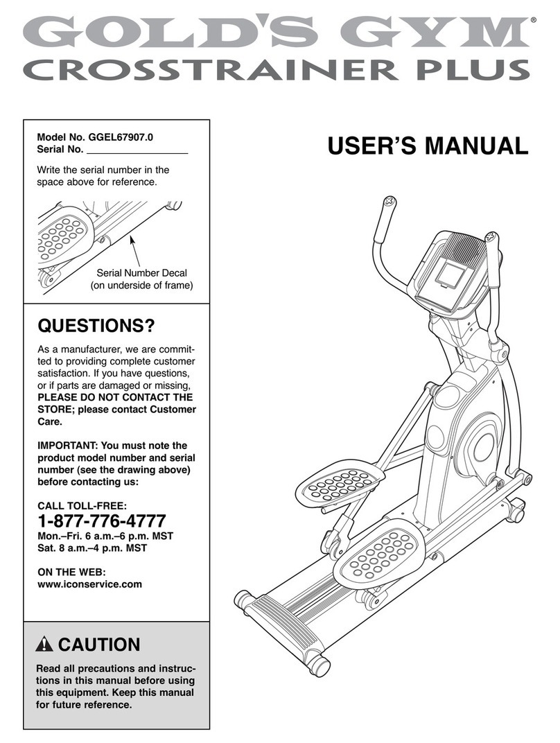 Gold's Gym GGEL67907.0 user manual
