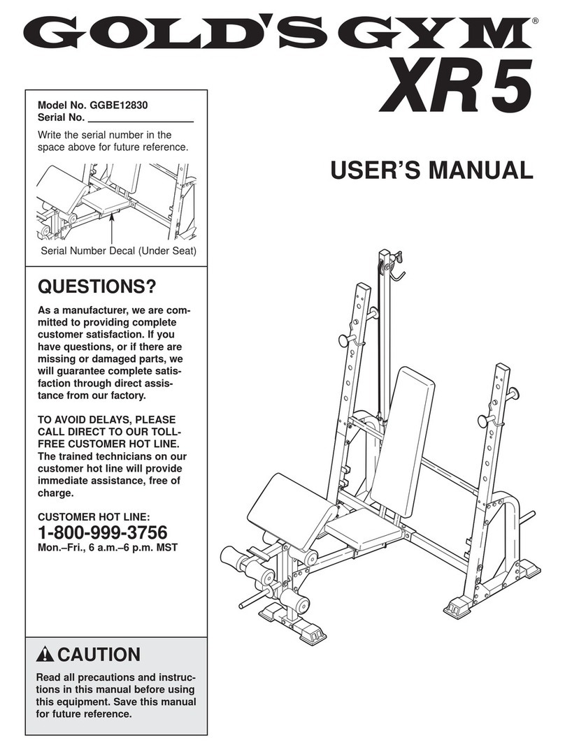 Gold's Gym GGBE12830 user manual