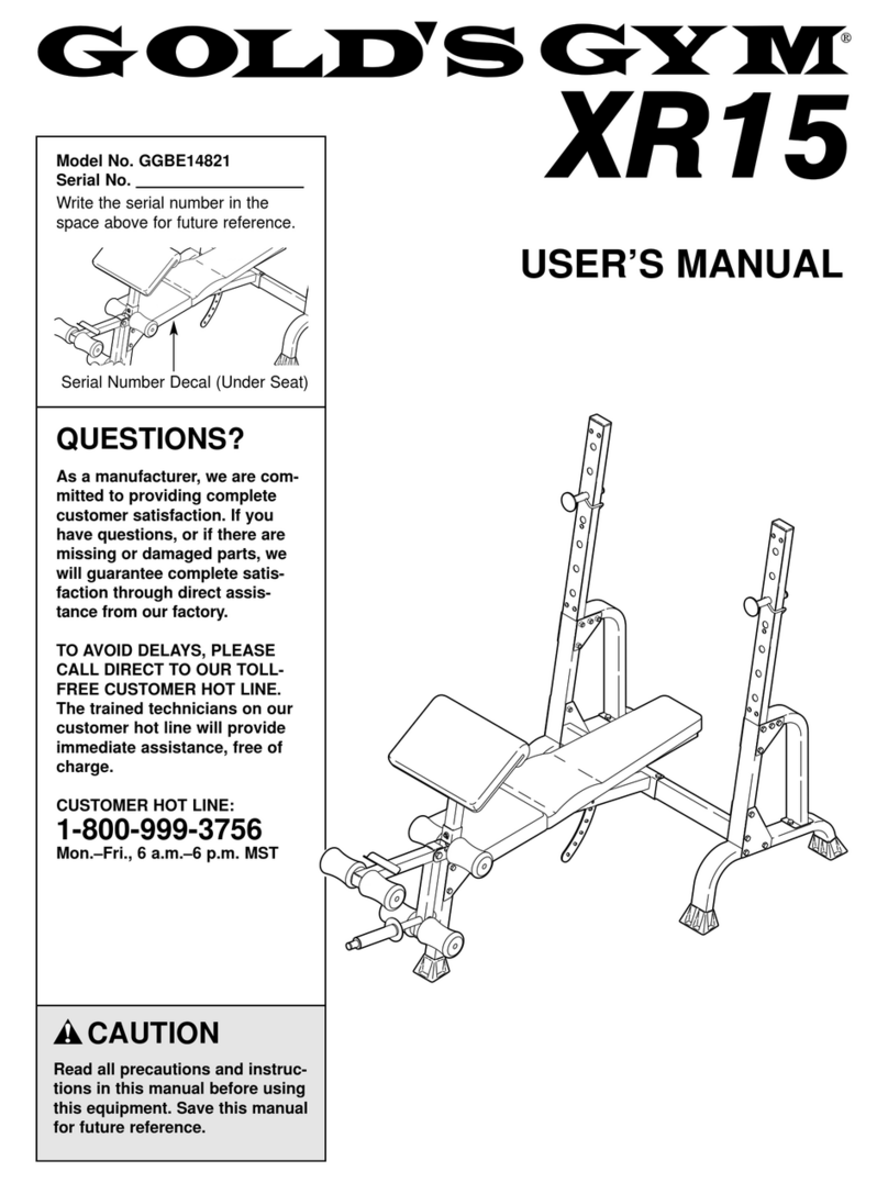 Gold's Gym GGBE14821 user manual