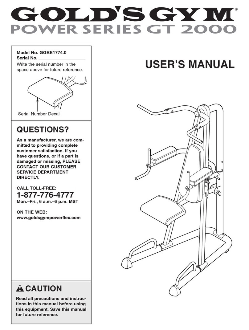 Gold's Gym GGBE1774.0 User manual