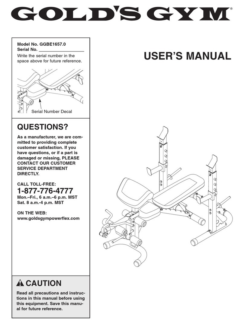 Gold's Gym GGBE1657.0 user manual