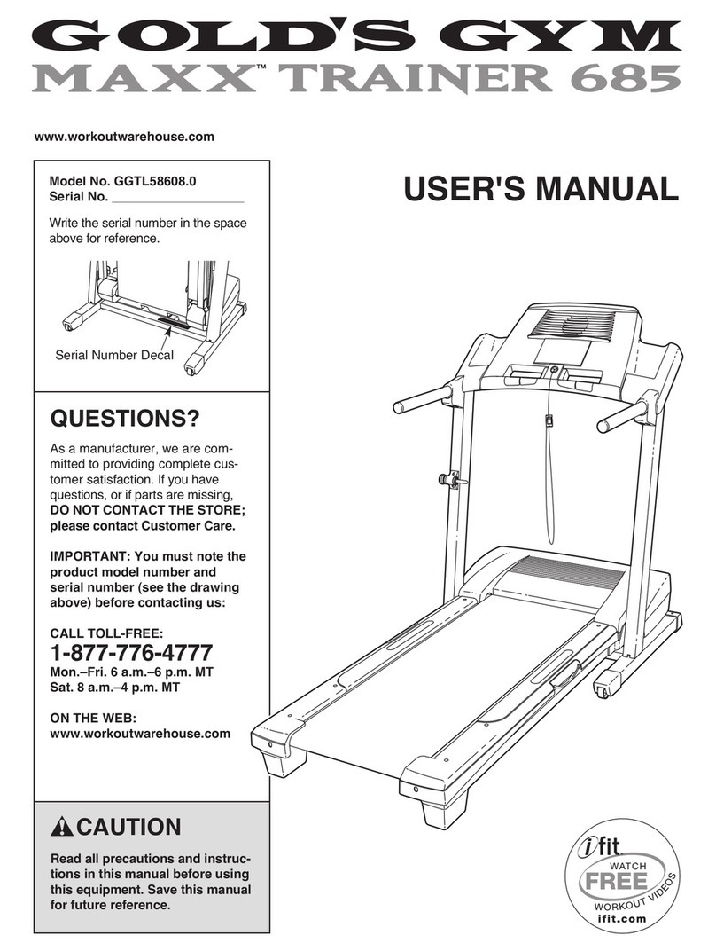 Gold's Gym MAXX Trainer 685 User manual