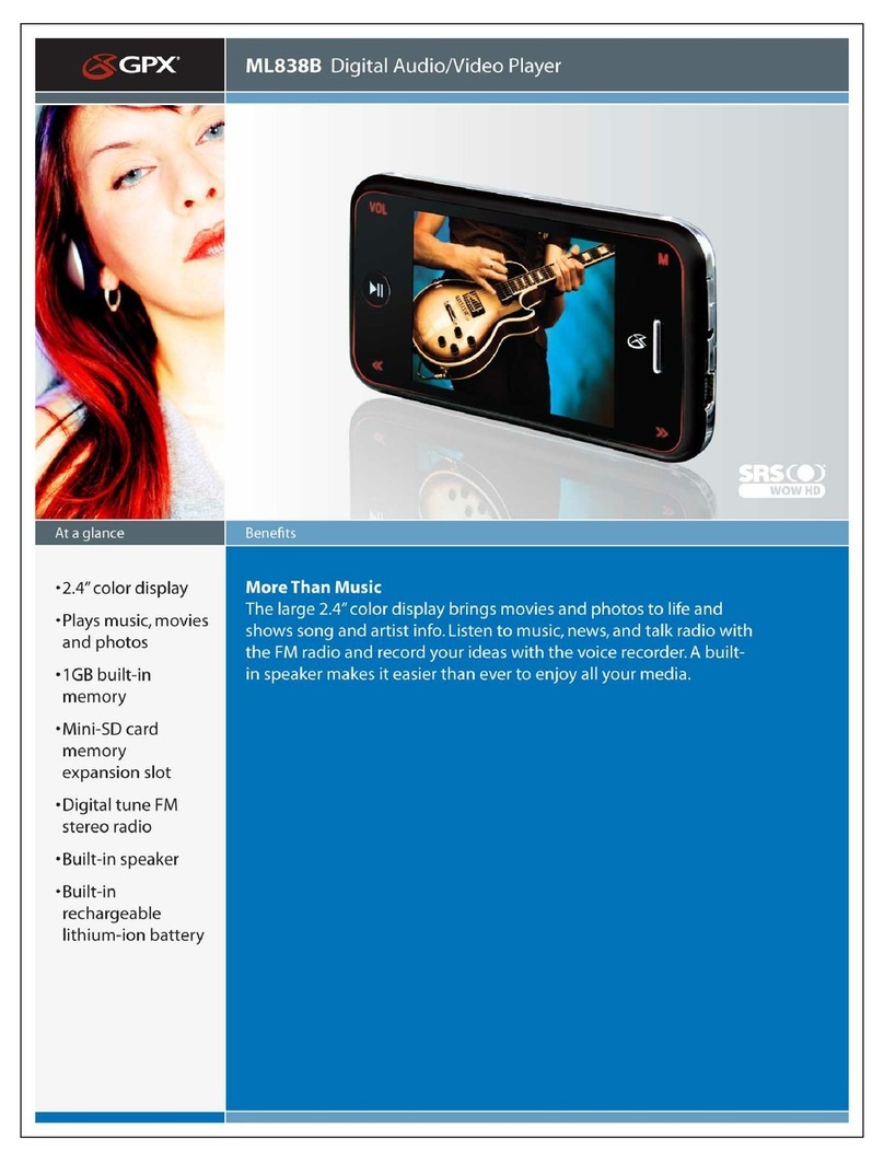GPX ML838B User manual