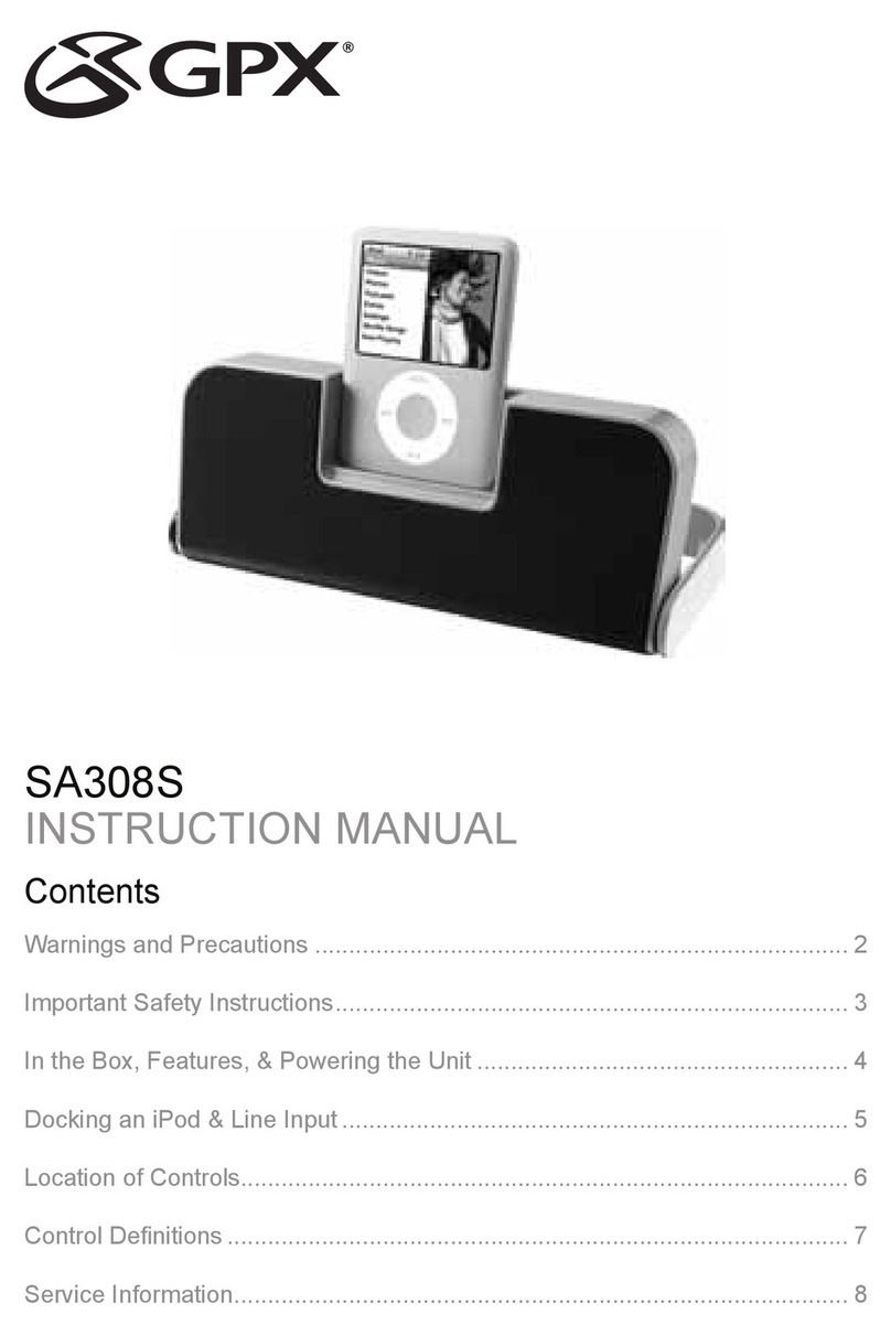 GPX SA308S instruction manual