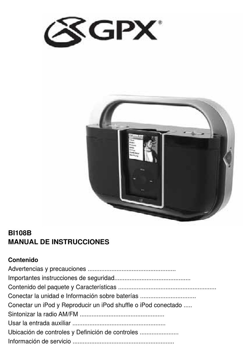 GPX BI108B Setup guide