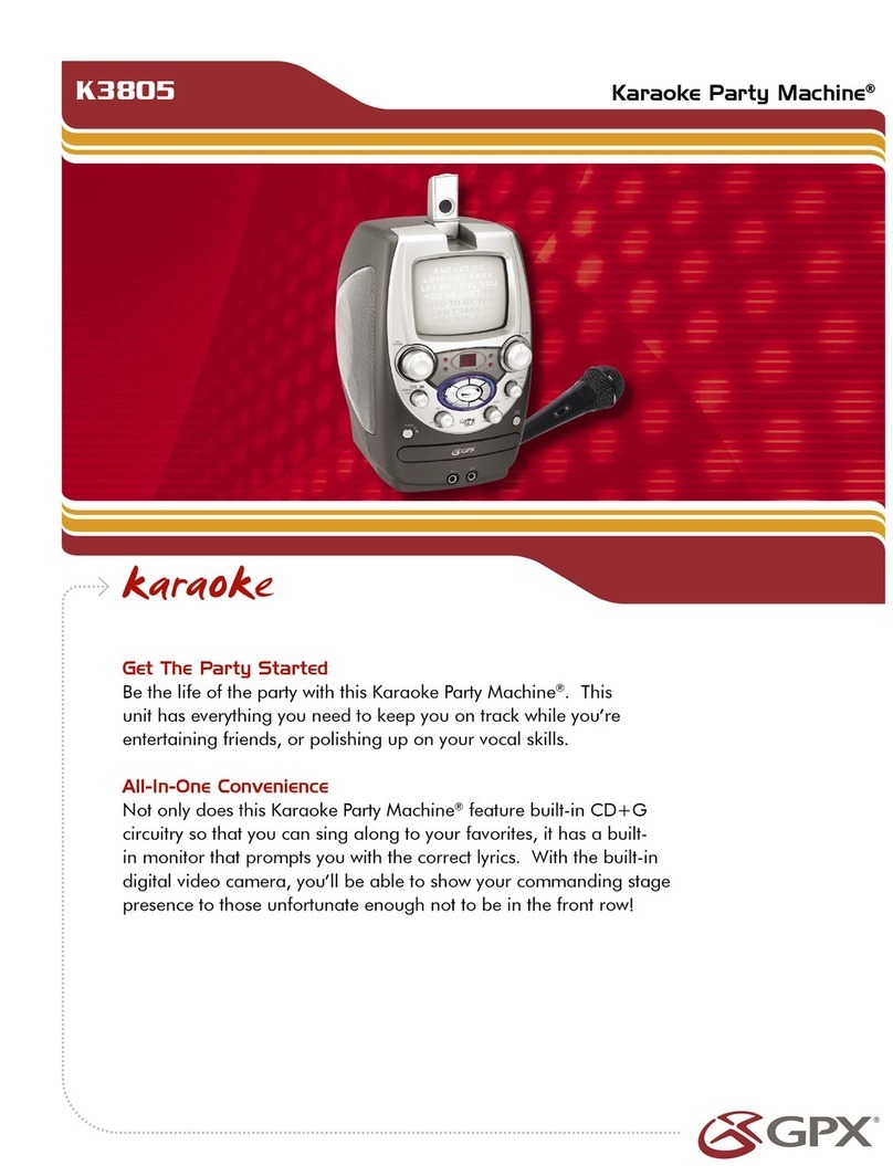 GPX Karaoke Party Machine K3805 Brochure & specs