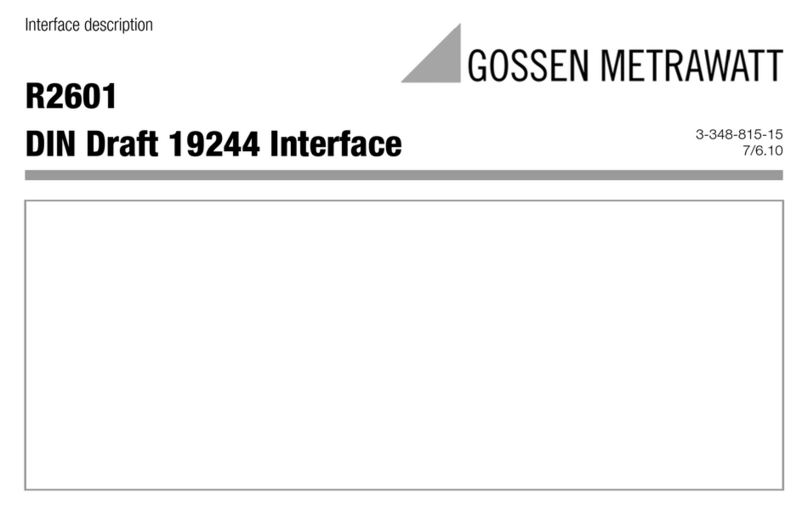 Gossen MetraWatt R2600 Interface description